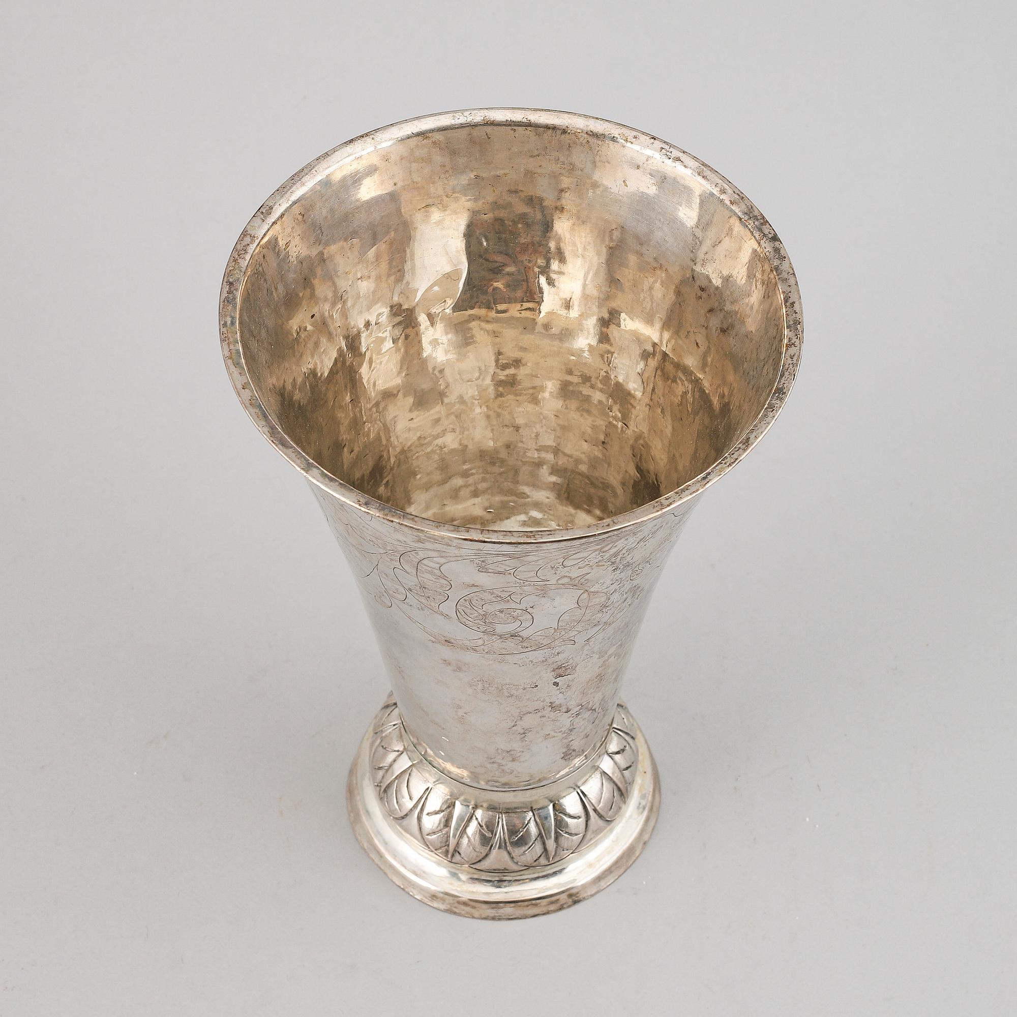 A Swedish early 19th century silver beaker, mark of Sven Dahlstrom, Gavle (1778-1804).