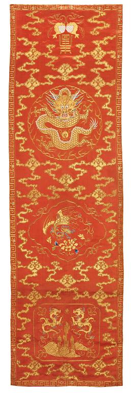 A silk embroidery, Qing dynasty, 19th Century.