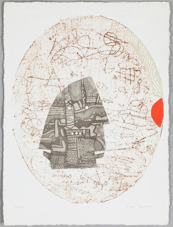 MAX PAPART, mapp med 4 st carborundumetsningar, signerade och numrerade 36/70.