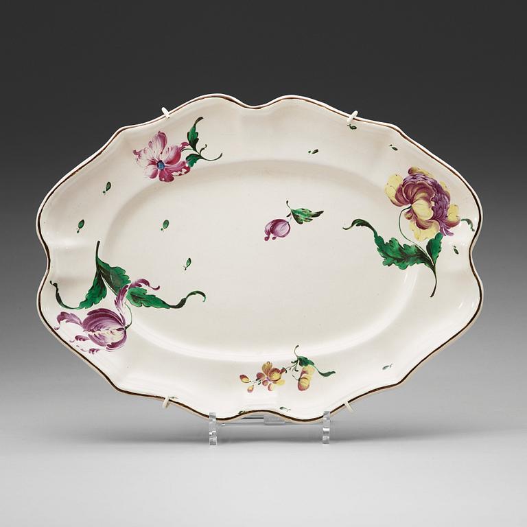 A German Kiel faience dish, 18th Century.