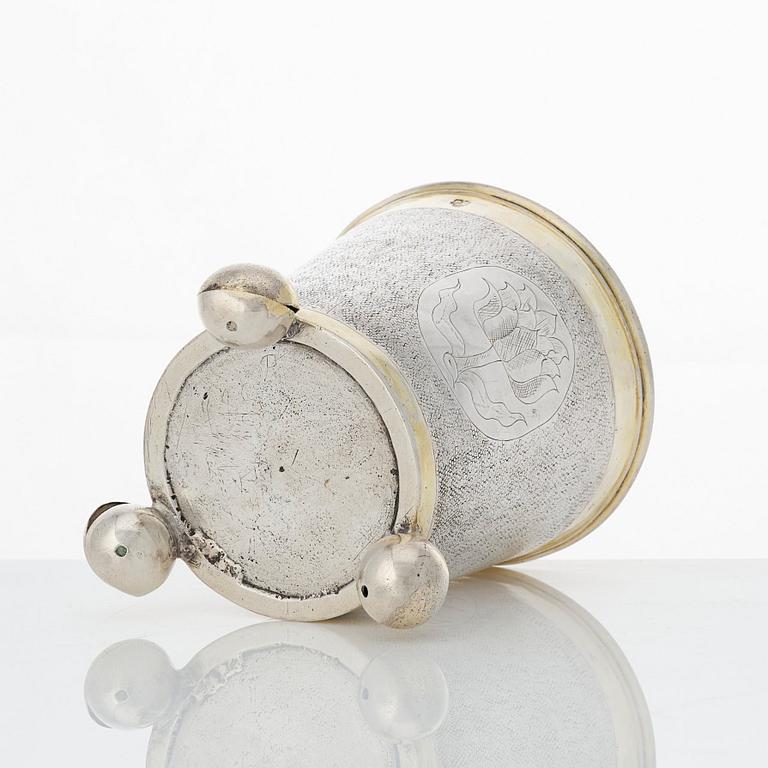 A Swedish Baroque parcel-gilt silver beaker, mark of Per Eriksson (Jönköping 1656-1661-).
