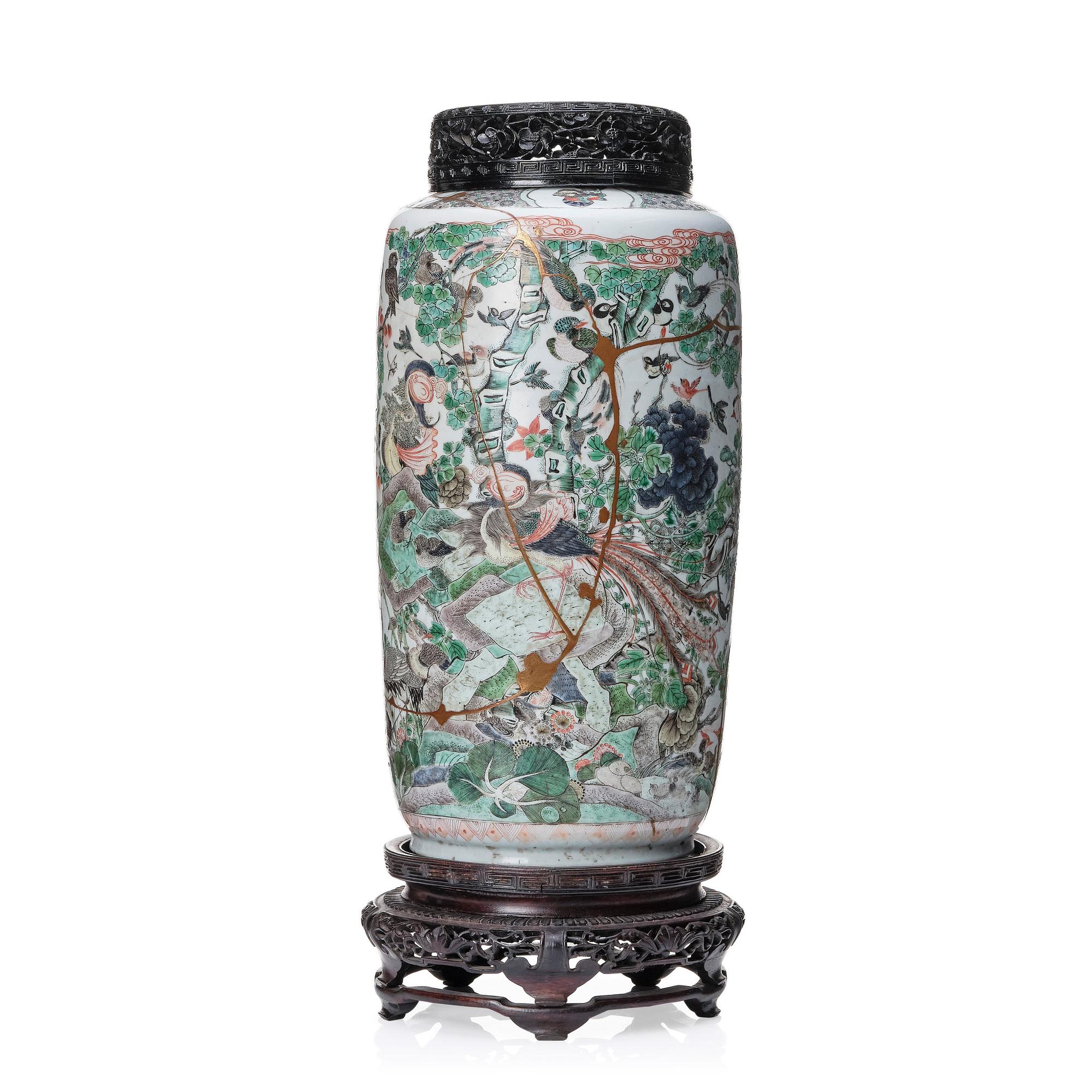 Vas, porslin. Kina, Qingdynastin, Kangxi (1662-1722).