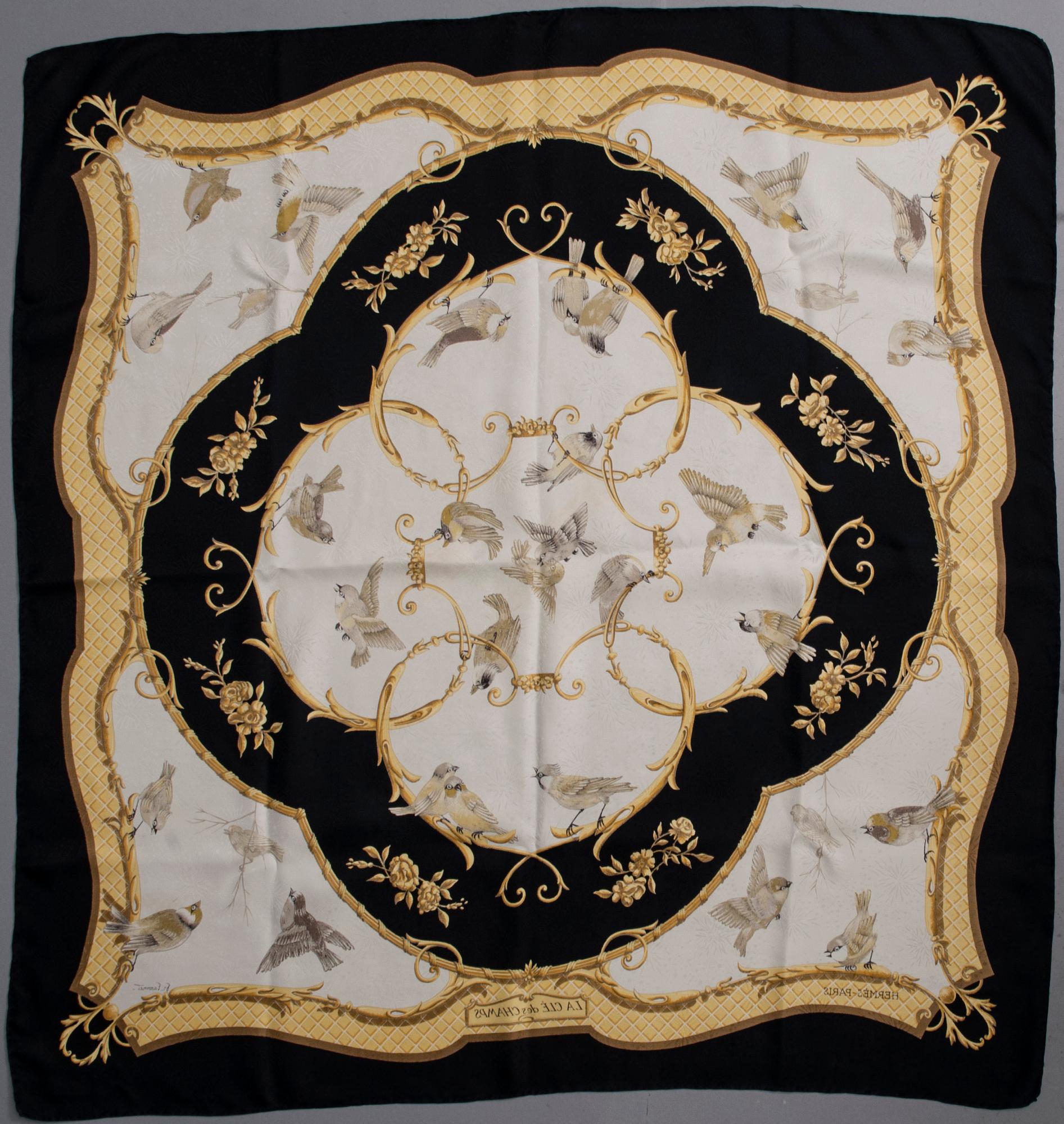 SCARF, "La Clé des Champs", design Françoise Façonnet, Hermés,.