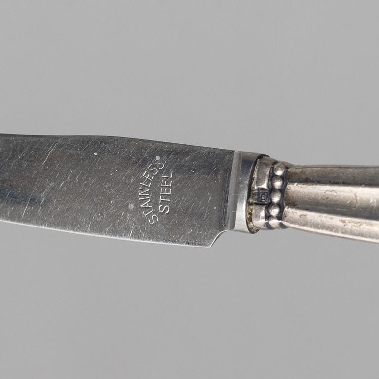 Georg Jensen, Bestick, 16 delar, silver, "Konge/Acorn", Georg Jensen/Jensen & Wendel, Danmark.