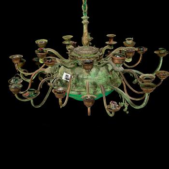 LARS STOCKS, chandelier / sculpture, signed and dated 1979 on label.