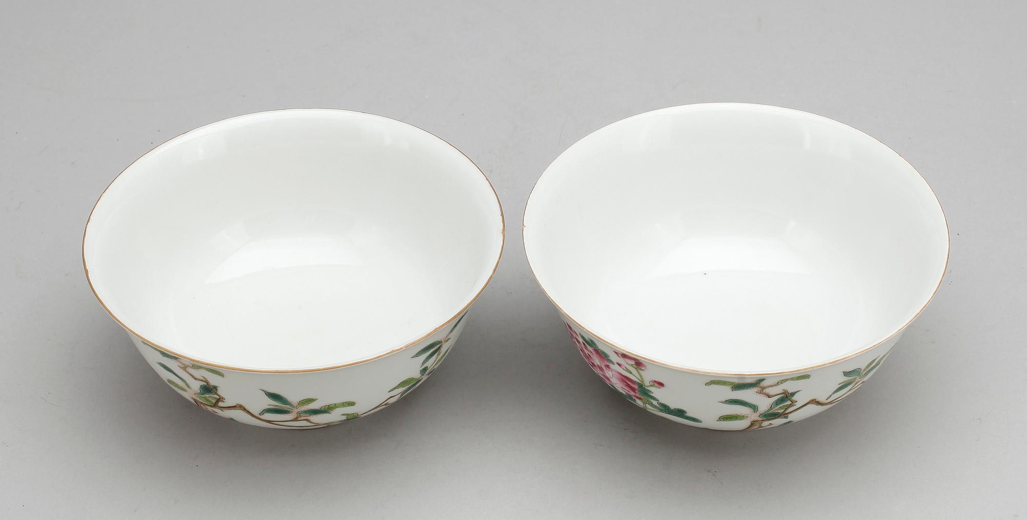 SKÅLAR, ett par, porslin, Kina 1900-tal.