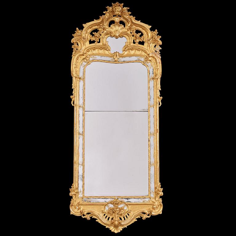 A Swedish Rococo 18th century mirror.