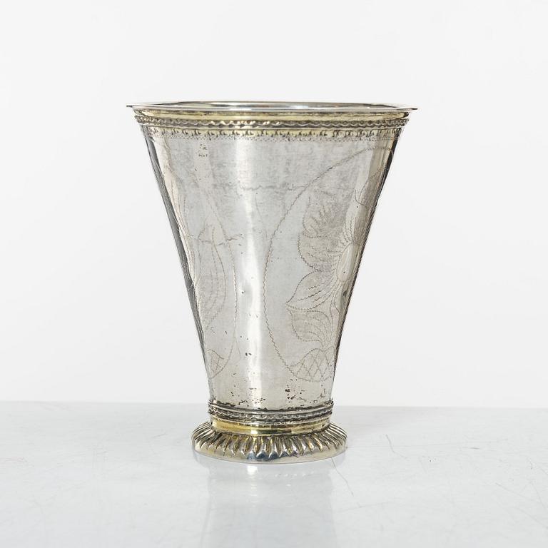 Christoffer Baumann, cup, silver, Hudiksvall 1791.