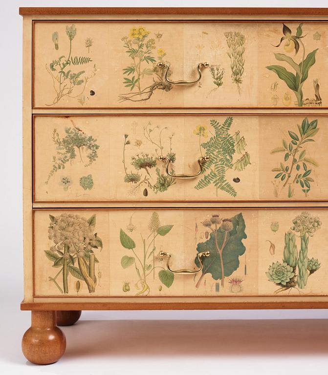 Josef Frank, a "Flora" chest of drawers, Firma Svenskt Tenn, Sweden ca. 1940.
