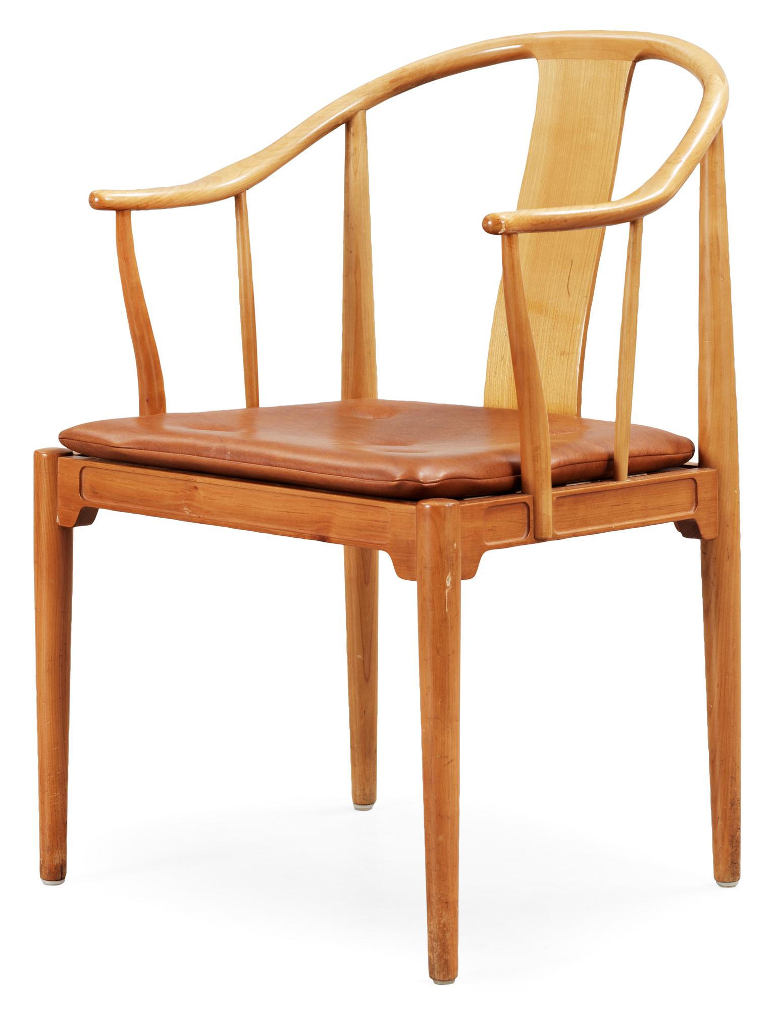 A Hans J Wegner cherrywood 'China' armchair, Fritz Hansen, Denmark 1966.