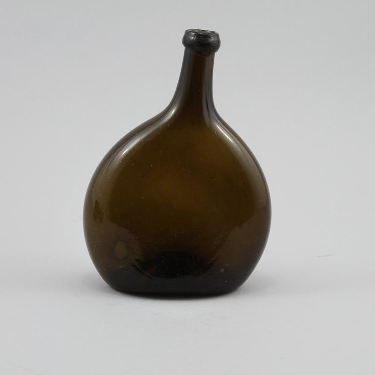 FLASKA, glas, 1700/1800-tal.