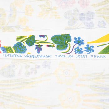 Josef Frank, bordsduk, lin, "Svenska vårblommor", Firma Svenskt Tenn.