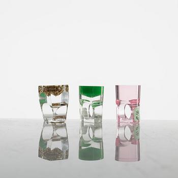 Siv Lagerström, three acrylic plastic rings, 1970s.