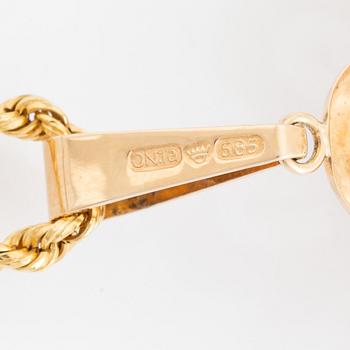 Osmo Nummila, pendant with smoky quartz, with chain.