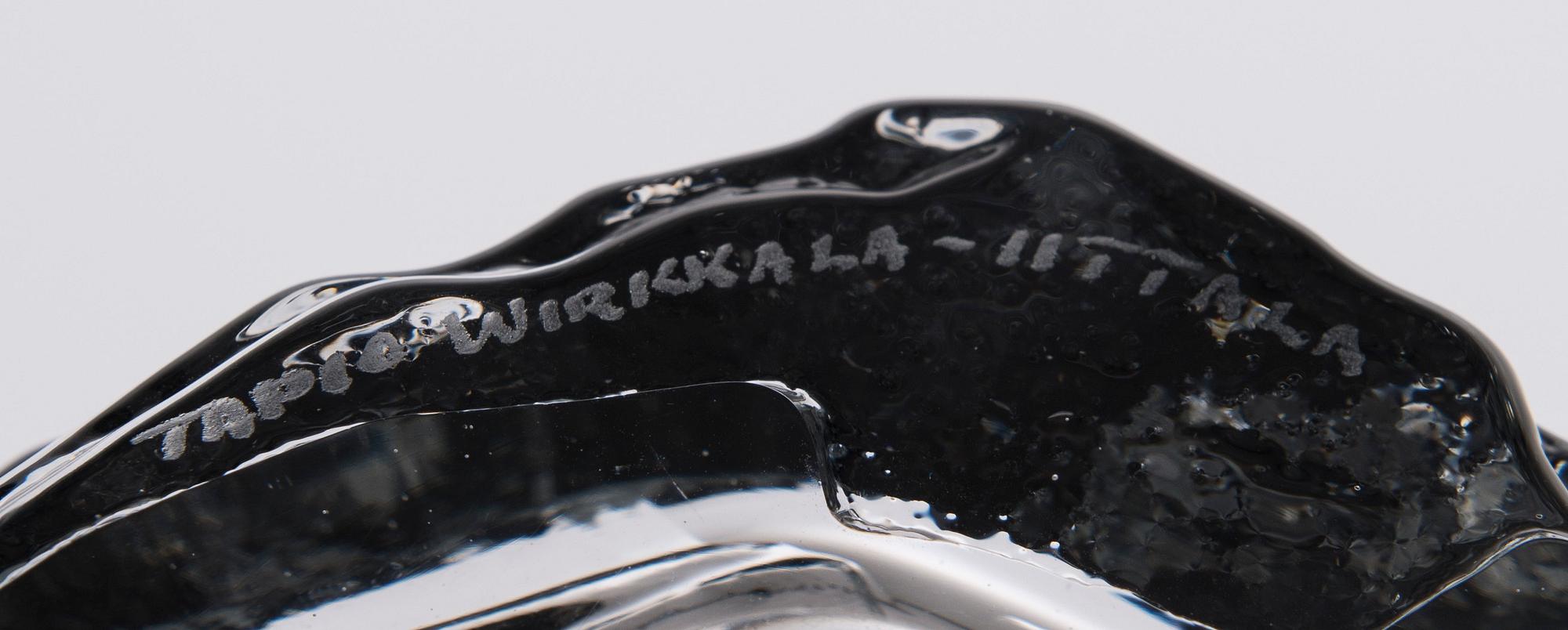 TAPIO WIRKKALA, VAS, glas, signerad Tapio Wirkkala Iittala.