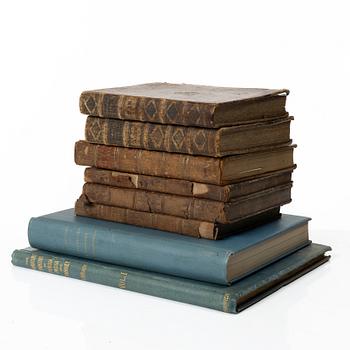 A collection of "Hanway's Travels in Persia" as well as "Tapestries with Figures from the 16th and 17th Centuries" etc.