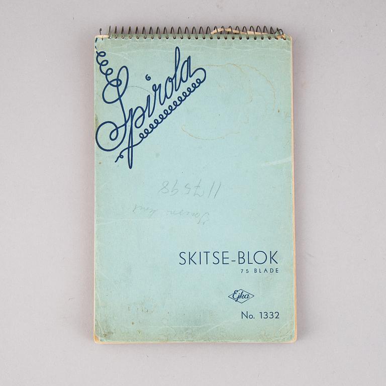 Two sketch books by Carl Kylberg.