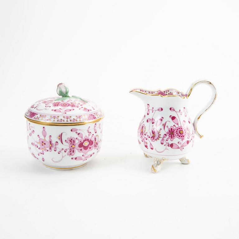 Tea service 17 pcs "Indische blume" Meissen later part of the 19th century porcelain.