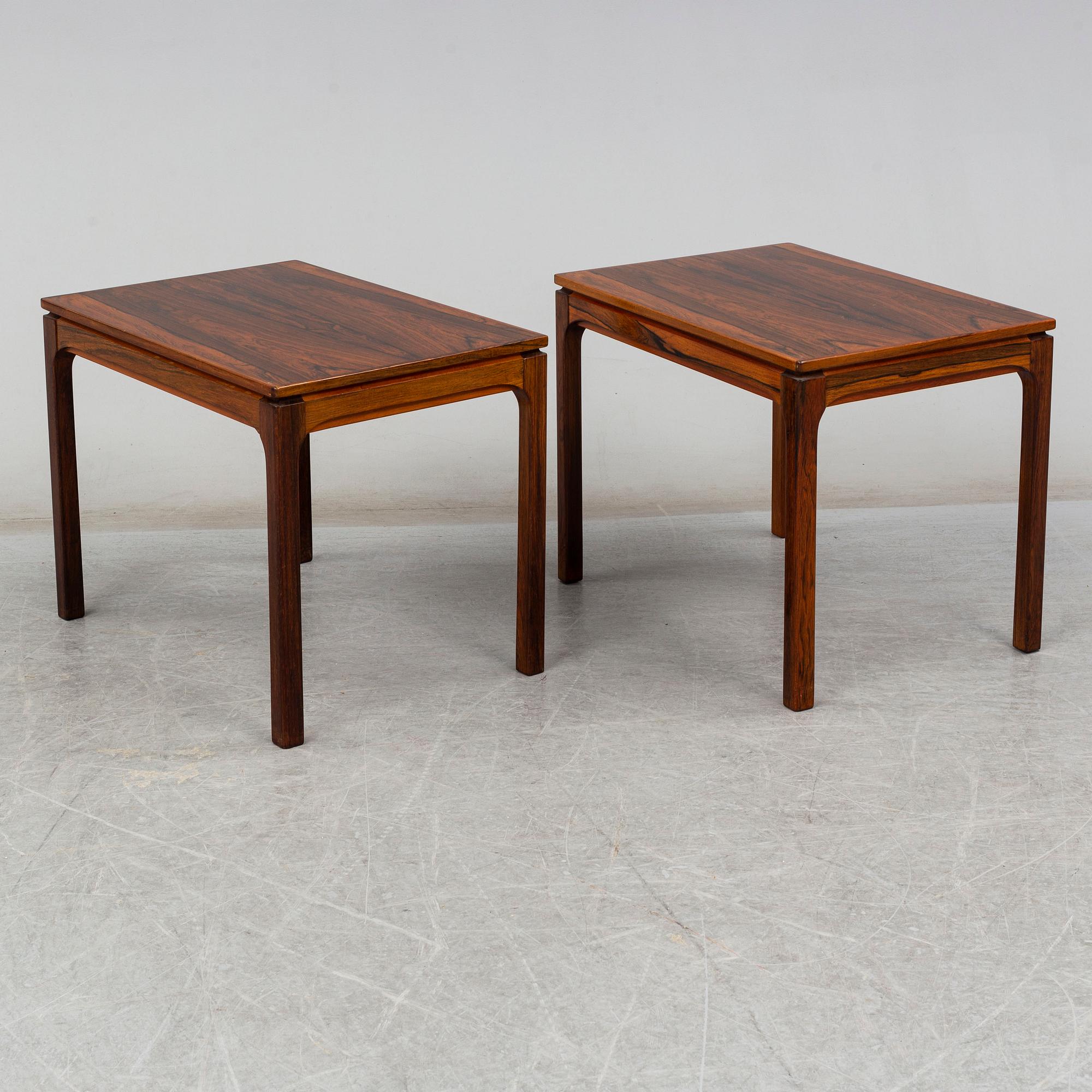 A pair of rosewood sidetables from Svensk Möbelindustri SMI, 1960's.