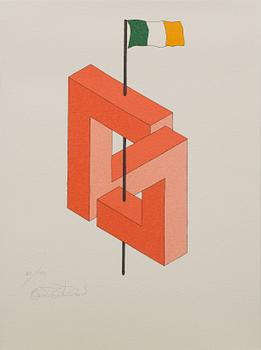 OSCAR REUTERSVÄRD, färglitografier 15 st i mapp signerade och numrerade 43/190.