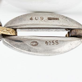 Regitze Overgaard, bracelet in silver and 18K gold no. 409 for Georg Jensen, Denmark.