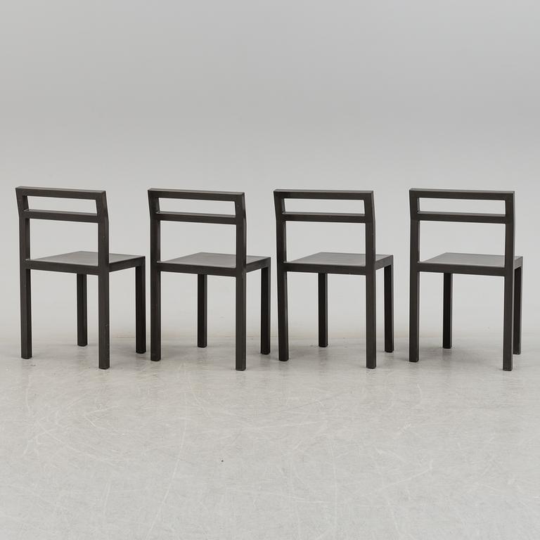 A set of four chairs, "Non", Boris Berlin and Poul Christiansen for Källemo, Värnamo.