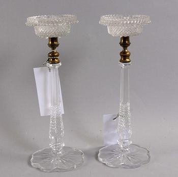 LJUSSTAKAR, ett par. Glas.