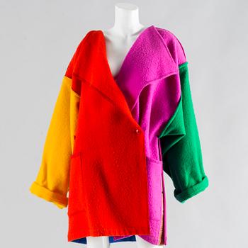 A multi colour wool jacket by Jean Charles de Castelbajac.