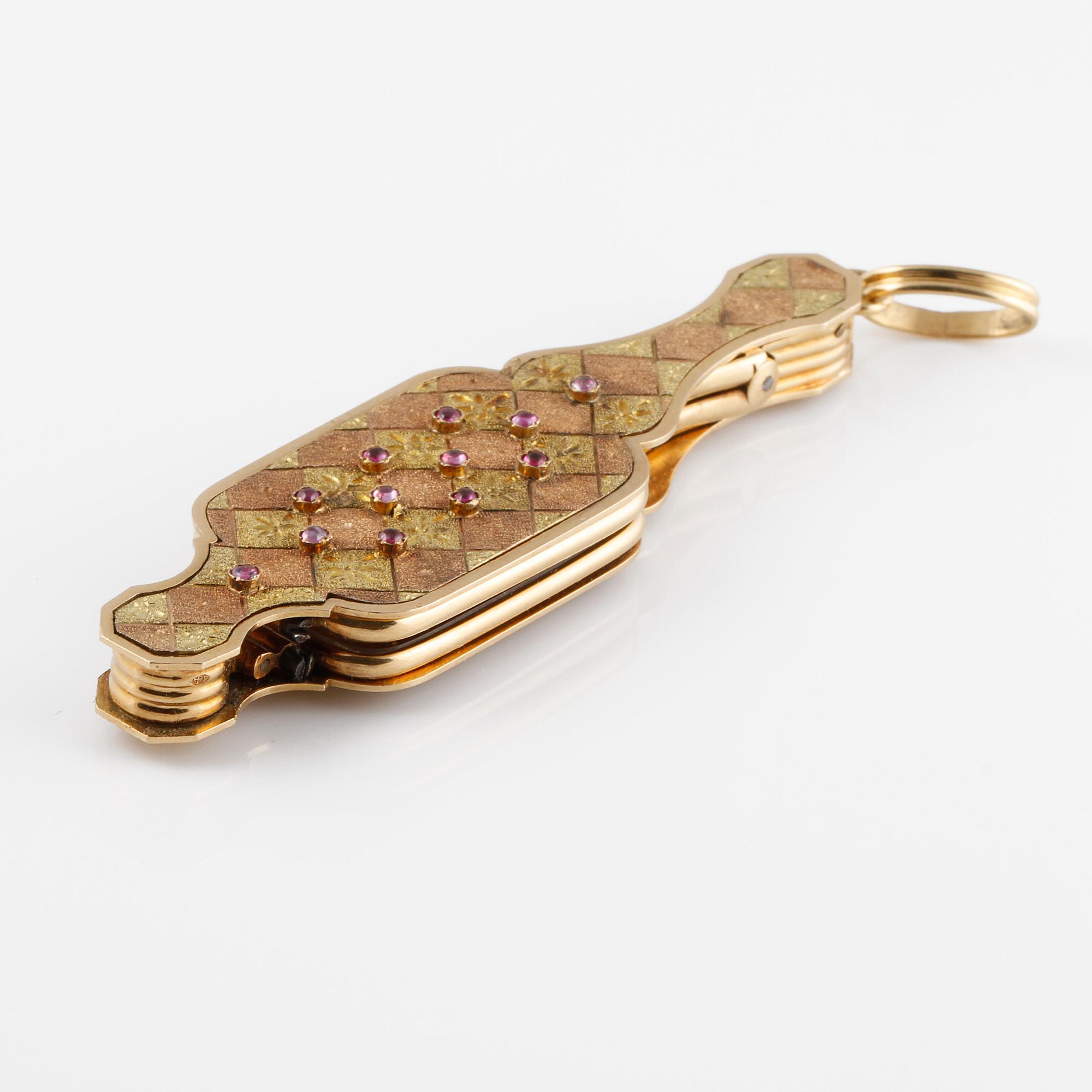 LORNJETTE, 18K guld, Frankrike, omkring sekelskiftet 1900, total vikt 26 g.