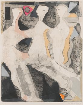 MARINO MARINI, färgetsning och akvatint, signerad och numrerad 23/75.