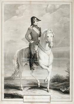 427. Georg Leonhard Dreyer, Karl XIV Johan till häst.