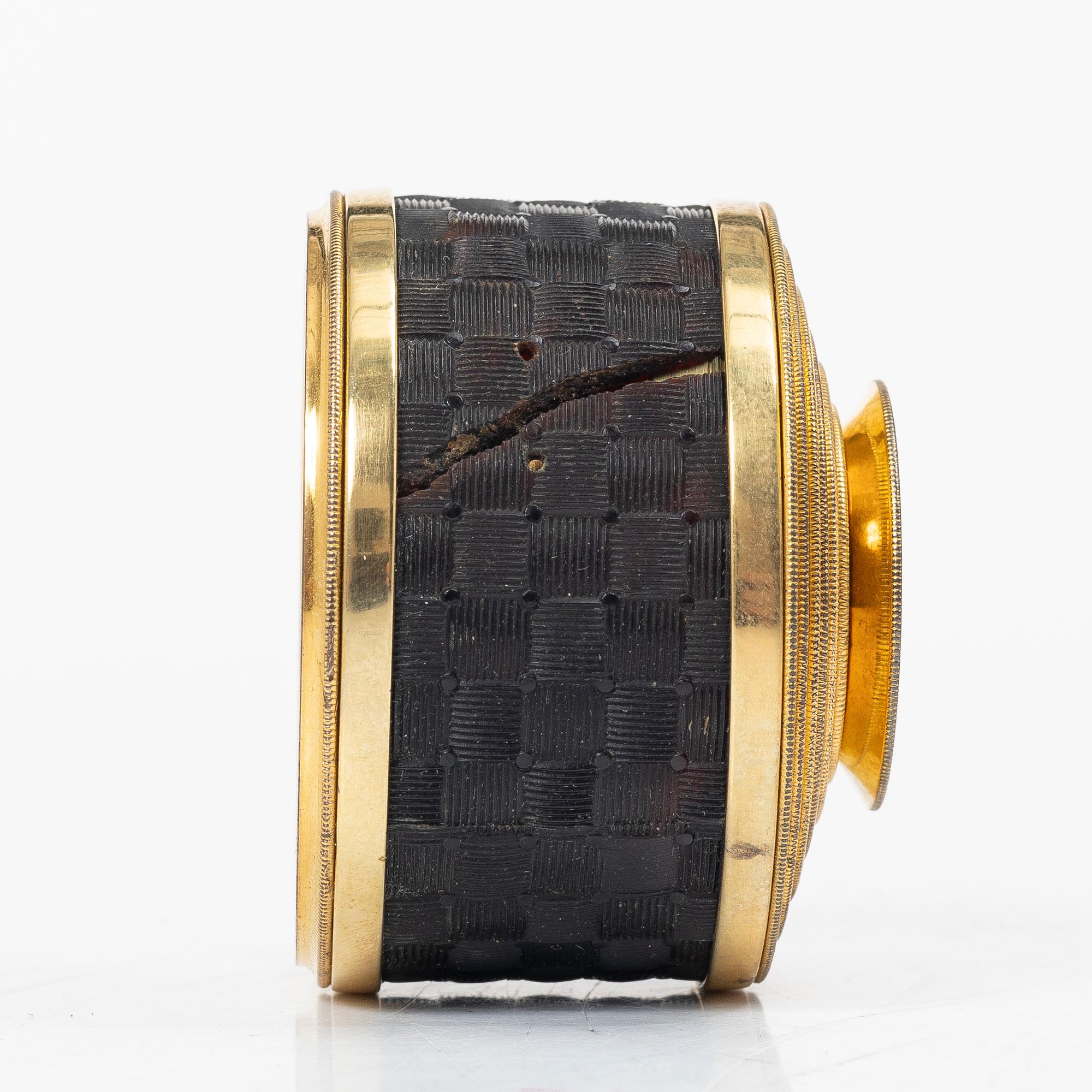 A 19th century spyglass in case.