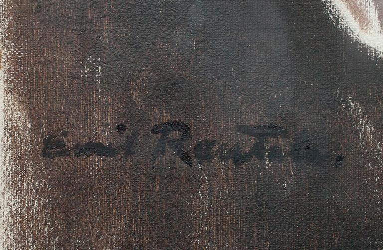EMIL RAUTALA, olja på duk, uppfodrad på pannå, sign.