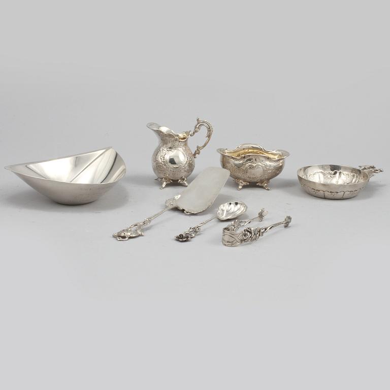 PARTI SILVER, 7 delar, 1900-tal, vikt 420 gram.