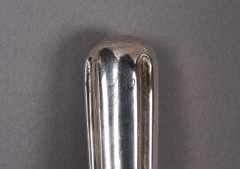 UPPLÄGGNINGSBESTICK, 7 st, silver. 1800/1900-tal.