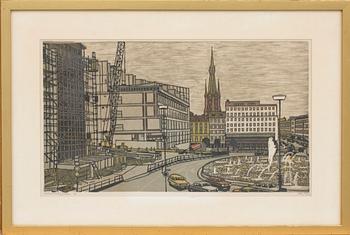 SVENOLOV EHRÉN,färglitografi, signerad, numrerad 184/360  och daterad- 71.