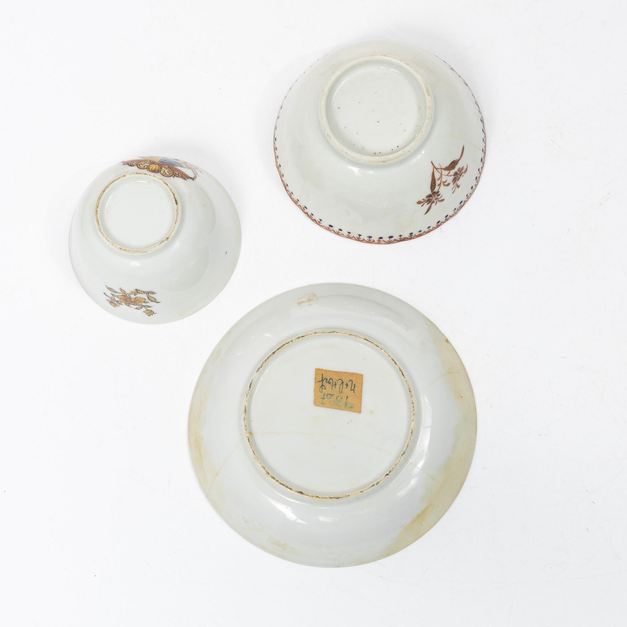 A collection of export porcelain, China, Qing dynasty, 18th century.