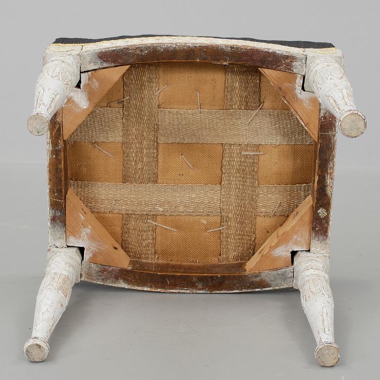 TABURETT, sengustaviansk stockholmsarbete, omkring 1800.