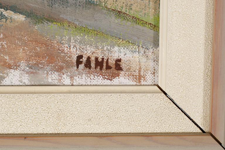 GUSTAF ADOLF FAHLE, olja på duk, signerad.