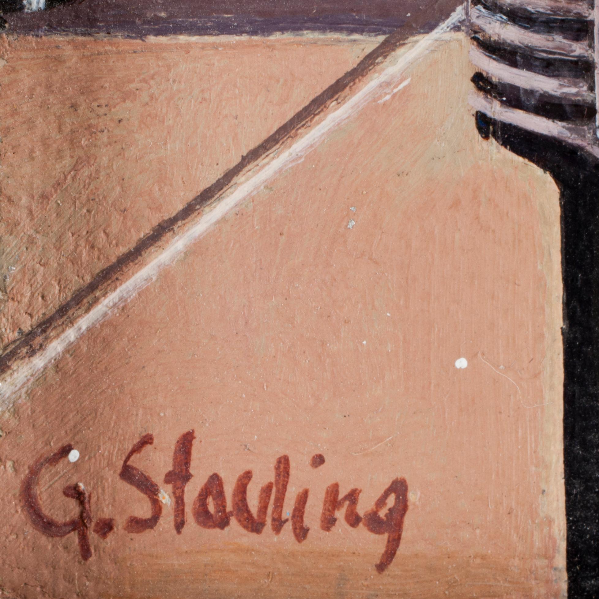 GERTRUD STAVLING, olja på pannå, sign.