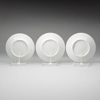 A group of six French topographic dessert dishes, first half of 19th Century.