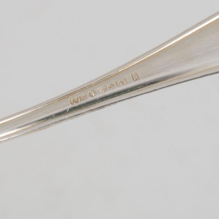 Twelve Swedish Silver Spoons, mark of CG Hallberg, Stockholm 1954-65.