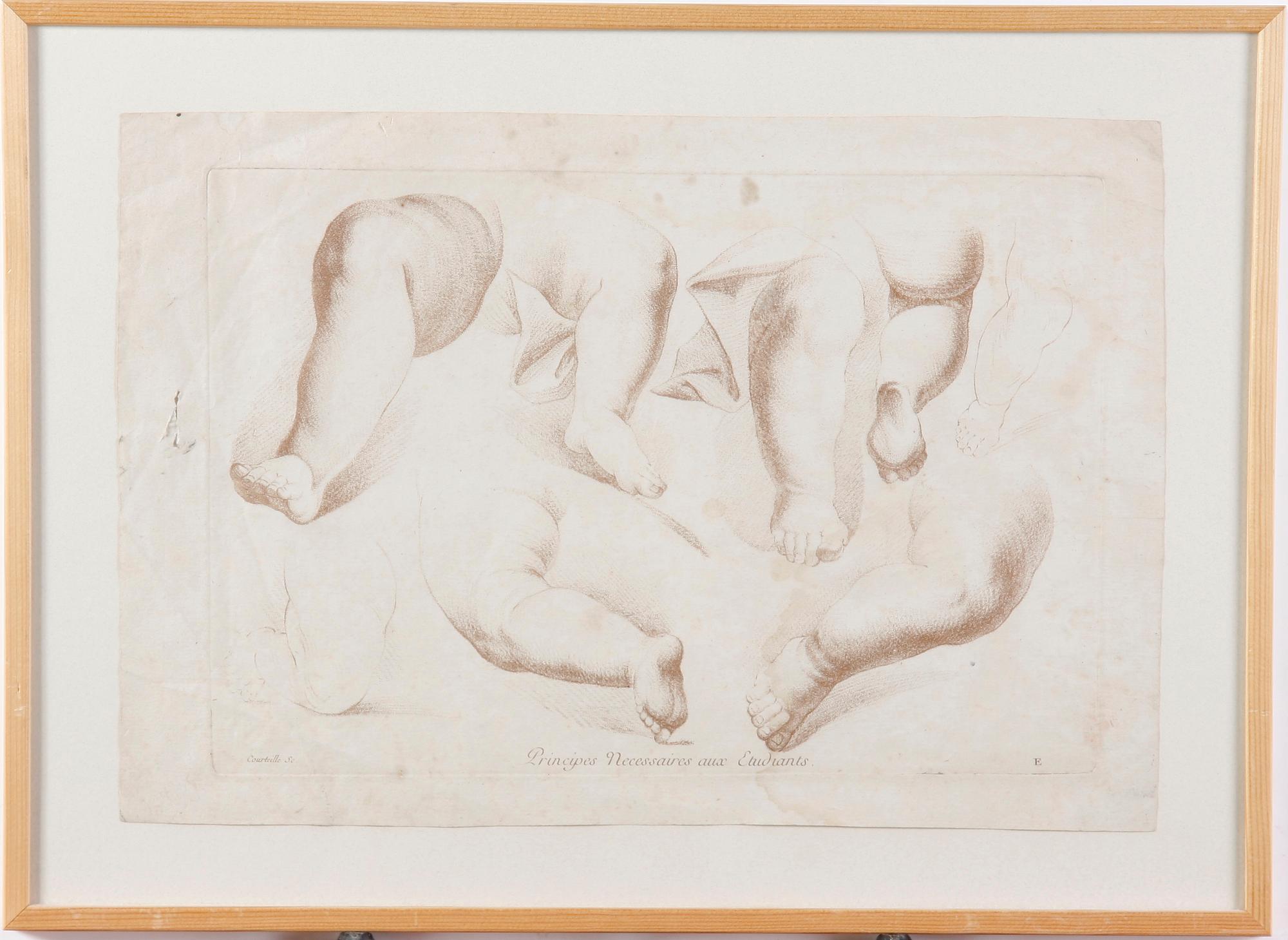 PARTI GRAVYRER, 5 st, 1700/1800-tal, Frankrike.