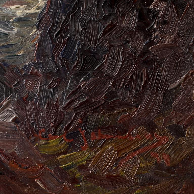 CARL JOHANSSON, olja på pannå, signerad och daterad -89?.