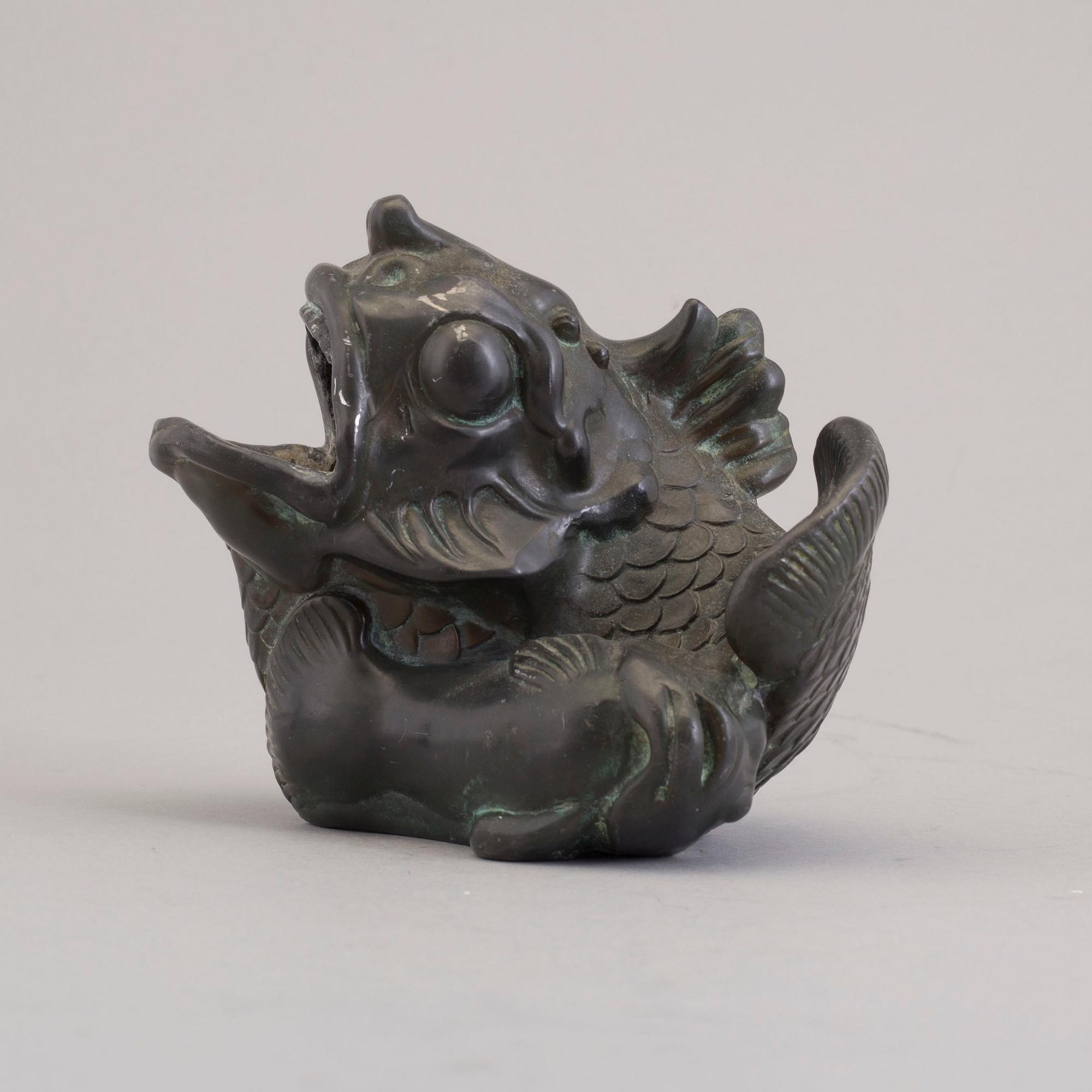 A broze vase / sculpture from Just Andersen, Denmark, mid 20th century.