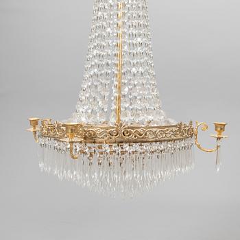 Chandelier, Gustavian style, second half of the 20th century.