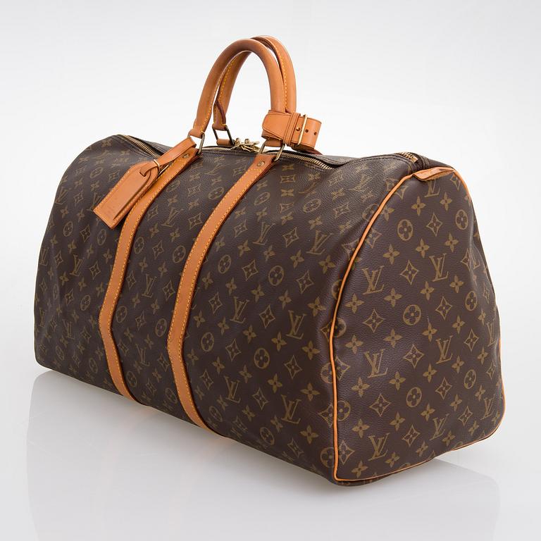 LOUIS VUITTON Monogram Keepall 55 Bag.