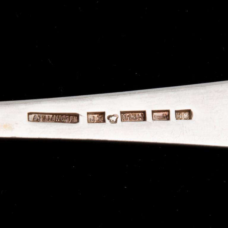 BESTICK, 127 delar, silver, Käpy-serien, Tillander Oy, 1920-60-tal. Vikt silver ca 3800g.
