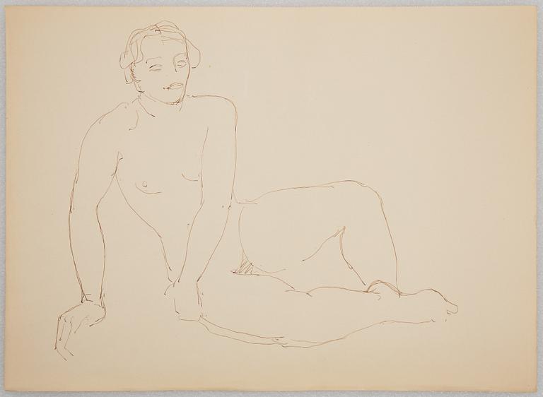 Wilhelm Kåge, modellstudier, fyra stycken, 1930-40-tal.