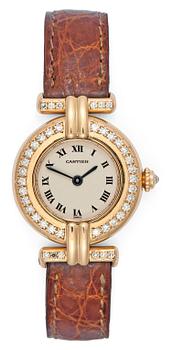 809. CARTIER, quartz, guld med åttkantslipade diamanter, ca 1995.